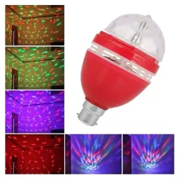 brm traders Rotating LED Crystal Bulb (Assorted colors) Shower Laser Light image 2
