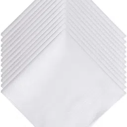 riseabove Handkerchief, White Cotton, Thick and Soft with Self Satin Stripe, High Quality ["White"] Handkerchief-image-69