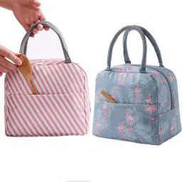 2 Pack Lunch Bag Insulated Container,Reusable Outdoor Travel School Lunch Box Waterproof Lunch Bag-image-31
