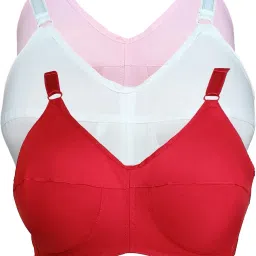 Pack of 3 Women Full Coverage Non Padded Bra-image-48