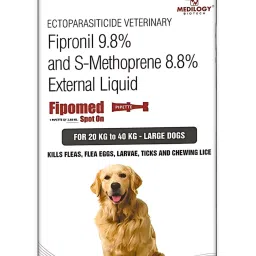 Spot On for Dogs 20-40kg, Tick & Flea Remover for Large Size Dogs, 1 Month Use 2.68 ml Pet Coat Cleanser-3