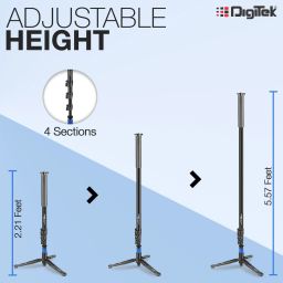 DIGITEK DPMP 172B Professional Monopod With Tripod Support Base | Ultra Portable & Heavy Duty Design | For DSLR & Video Cameras |Maximum Operating Height: 5.57 Feet| Maximum Load Upto: 10 kgs (Black) (DPMP 172B) Monopod image 2