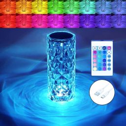Crystal Diamond Night Light -16 Color RGB Changing LED Lights USB Remote Night Lamp-16
