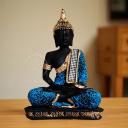 Meditating Buddha Statue For Home Decor Idol/Showpiece Decorative Showpiece-17 cm-image-0