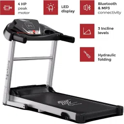 Fit-Pro (4HP Peak) Hydraulic Foldable Running Machine for Home | Manual Incline Treadmill-38