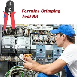 calldrishe 1 Wire Stripper Self Adjusting Crimping Plier Ratcheting Ferrule Crimper Tool Manual Crimper image 4
