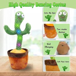 party midlinkerz Dancing Cactus Repeats What You Say,Electronic Plush Toy with Singing Cactus image 4
