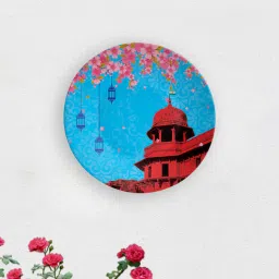 quirk india Blue Lal Kila Ceramic Decorative Wall Plate-picture-28