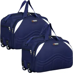 60 L Strolley Duffel Bag - New Stylish travel bag 1+1 60 L combo pack of 2 luggage bag -Regular Capacity - Blue - Large Capacity-image-95
