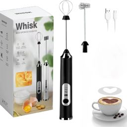 Milk Frother Handheld USB, Rechargeable Electric Coffee Beater Personal Coffee Maker-image-6