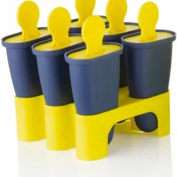 Ice Multipurpose Ice / Kulfi / Candy Cream Maker / Kulfi Mould Blue, Yellow Plastic Ice Cube Tray-20