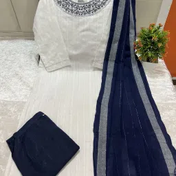 Striped Kurta, Trouser/Pant & Dupatta Set-image-43