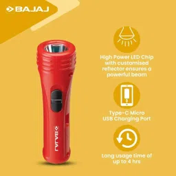 RAFTAAR MINI Rechargeable Led Torch ! Lithium Li-Ion Battery Powered Torch-8