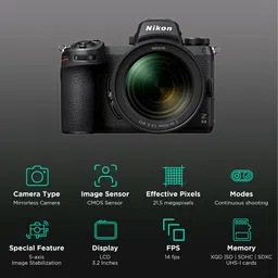 Nikon Z 6II 24.5MP Mirrorless Camera (24-70 mm Lens, 35.9 x 23.9 mm Sensor, Tilting TFT Touch-Sensitive LCD) image 2