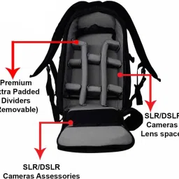 blueway Camera Bag Camera Backpack Waterproof Fabric, Anyprize DSLR Camera, Lens, Tripod and Camera Accessories Camera Bag,(black)Camera Bag image 3