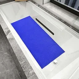 aaho decor Blue Solid PVC 2 ft x 8 ft Antiskid Bath Tub Cum Floor Runner-picture-40