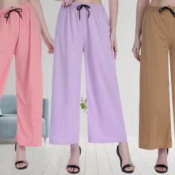 Women Regular Fit Multicolor Viscose Rayon Trousers-image-22