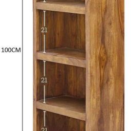 rajasthali wood decor Sheesham Wood Multipurpose Book Shelf for Home&Library Areas, Showcase Book Rack Solid Wood Open Book Shelf image 4