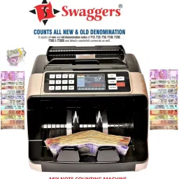 SWAGGERS Mix Note Value Counting Machine for Indian Currency(10,20,50,100,200,500,2000) Note Counting Machine image 2
