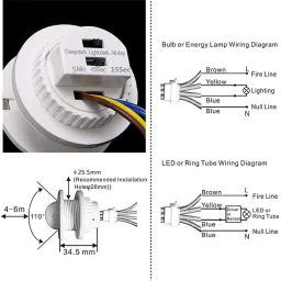 Elxon Mini Pir Wardrobe Motion Sensor Durable Energy Efficient Compact Design Wired Sensor Security System image 3