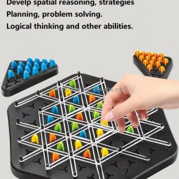 Chain Triangle ChessSet,Triangular Chess Set for Children and Adults--8 Strategy & War Board Game-image-55