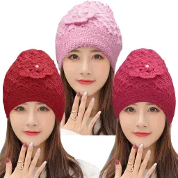 Solid, Self Design, Woven Skull Cap-image-69