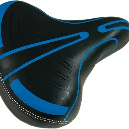 Bicycle Saddle Cycle Seat Wide Suspension PU Form Mountain Bikes Black-Blue Saddle-picture-3