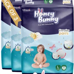 Baby Diaper Pants with bubble top sheet| Extra Soft | 12 Hour protection - Large - L-15