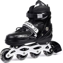 nidhi enterprise High Quality Skating in-line Shoes have Different Size and with PU-LED Wheel In-line Skates - Size 7 YEAR TO 17 YEAR UK image 4