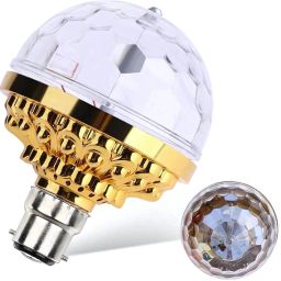 KAVYARA 6W Golden Rotating RGB LED Bulb – Disco Light Effect Decorative Light for Home Smart Bulb-10