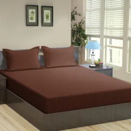 210 TC Cotton Double Striped Flat Bedsheet-image-58