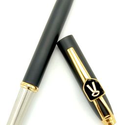 Advocate Sign Logo Jett Black Corporate Luxury Designer Metal Roller Ball Ball Pen-image-2