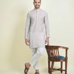 Men Pure Cotton Kurta Pyjama Set-image-6