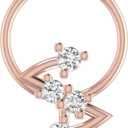 avsar Pradhvi 14kt Cubic Zirconia Rose Gold Nose Wire-image-5