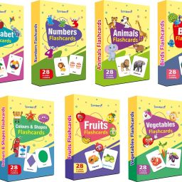 Alphabets Flash cards, Numbers Flash cards, Animals Flash cards, Birds Flash cards, Colors and Shapes Flash cards, Fruits Flash cards, Vegetables Flash Cards (Flash Cards Combo Pack) Easy & Fun way of Learning-2yr-8yr Kids ( Flashcard Set of 7 boxes - 196 Flash cards )-6