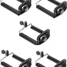 Moiz PACK OF 5 Adjustable Clip Bracket Mount Screw Monopod Tripod Kit Mobile Holder Plastic, Steel Camera Pistol Grip-11