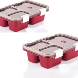 New Tokyo Lunch Box Leak Proof 3 Compartment Lunch Boxes Tiffin Box For Kids 2 Containers Lunch Box-image-8