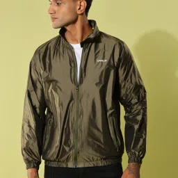 Dollar Lightweight Open Front Solid Men Wind Cheater-image-4