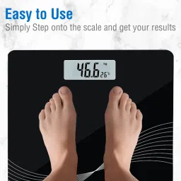 POXEFLIP Automatic switch-off glass bathroom scale with Easy-to-read LCD display Weighing Scale image 2