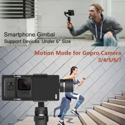 IMMUTABLE 3 Axis Handheld Smartphone Gimbal Stabilizer, Zoom Capability, Object Tracking, Video Edit & Share Support, Action Camera Support, 8 Hours Battery Life 3 Axis Gimbal for Camera, Mobile image 4