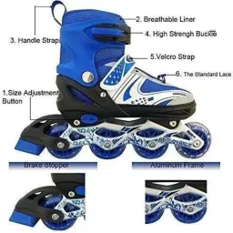 viel spiel High quality Skating in-line have different with PU LED wheel Shoe Skates - Size 6-9 UK image 2