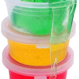 Pack of 3 Multicolor Scented DIY Magic Toy Slim Slime Clay Gel Jelly Putty Set Kit Toy Boys Girls Kids Slime - 50 gm Multicolor Putty Toy-image-22