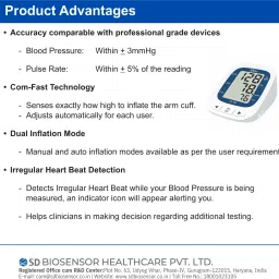 STANDARD SD Biosensor BPCare Plus (AS-35K) Blood Pressure Monitoring Machine |BP Device|BP Meter|BP Monitor|Pressure Testing Machine|Pulse Measure| Bp Monitor image 2