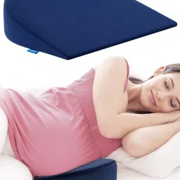 Memory Foam Maternity Pillow Wedge for Supporting Belly, Back During Pregnancy Memory Foam Solid Pregnancy Pillow Pack of 1-picture-10
