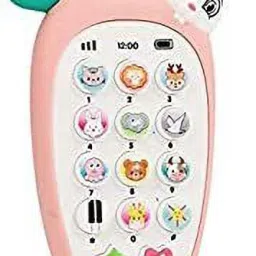 Smart Phone Cordless Feature Mobile Phone Toys Mobile Phone for Kids Phone Small Phone Toy Musical Toys for Kids Smart Light Birthday Gifts for Boys, Girls -Kimi Rabbit Phone-10