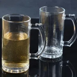 (Pack of 2) Funky Stylish Transparent Beer Glass With Solid Handle Beer Mug Glass Set Beer Glass-image-11