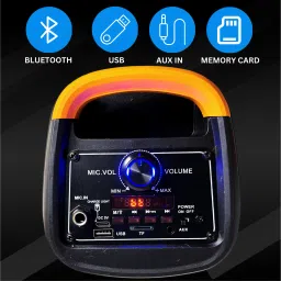 HIMSTAG Electronics 24W Bluetooth Speaker with Mic – Ultimate Sound Experience 24 W Bluetooth Party Speaker image 2