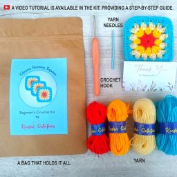 DIY Crochet Kit for Granny Squares()-0
