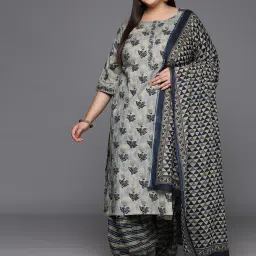 Women Cotton Blend Salwar Dupatta Set-picture-20