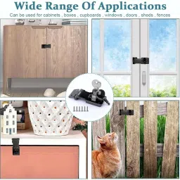 zeitel 2 Set Drawer Lock with Key Locking Hasp, 3 Inch Metal Twist Knob Keyed Locking Keyed Cam Lock image 5